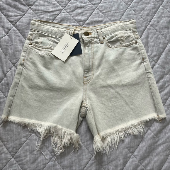 🇺🇸 THE GREAT 🇺🇸 EASY CUTOFF Whitewashed Denim Sz 25 - Picture 2 of 10